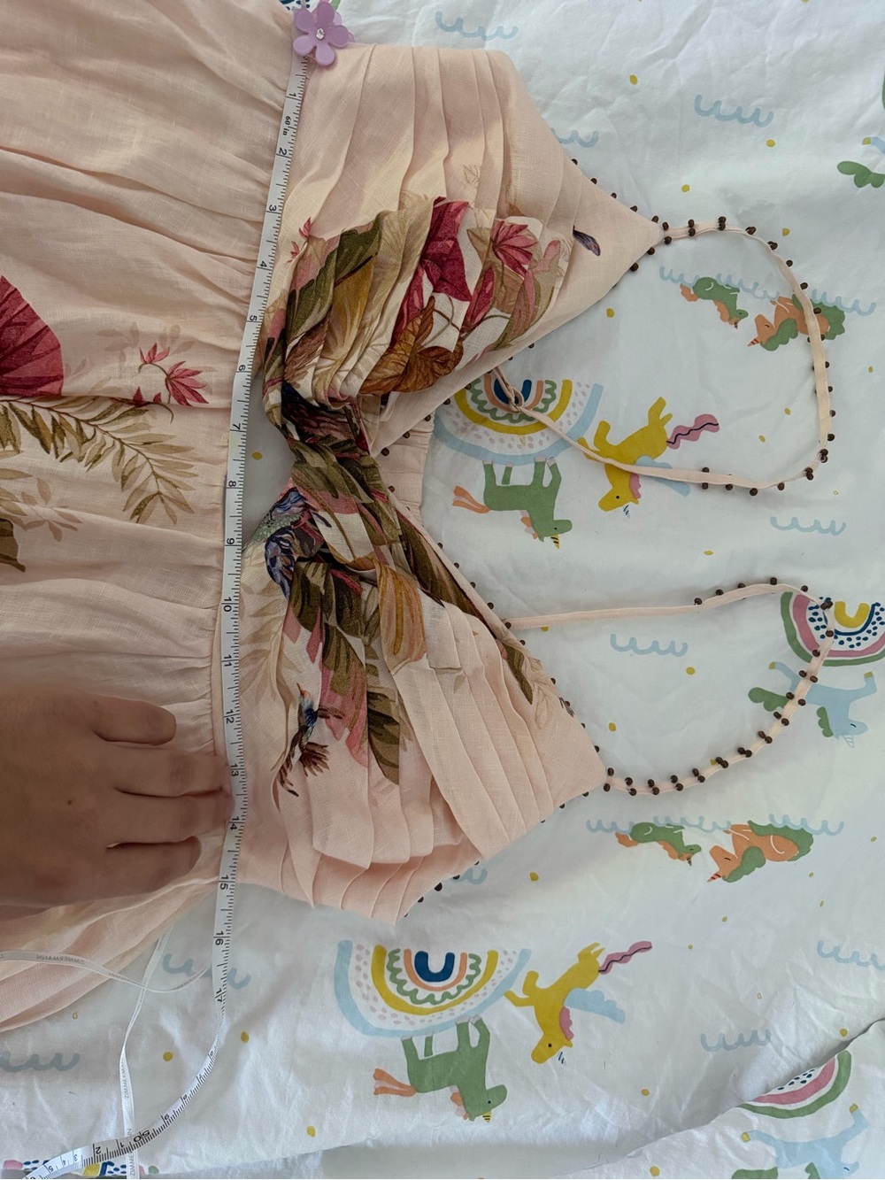 Zimmermann Ascension Twist Front Dress Palm Floral Linen Silk Maxi US 10 NWOT - Picture 15 of 16